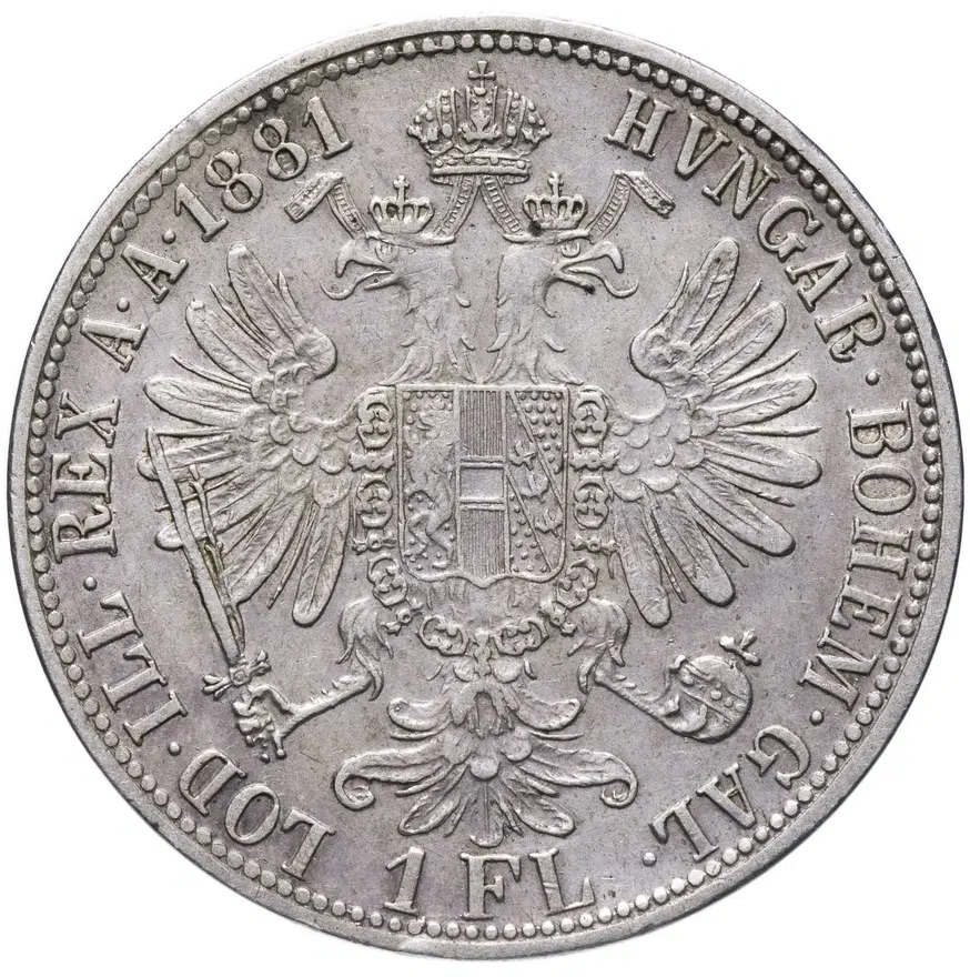 Австрия 1 флорин (florin) 1881, реверс