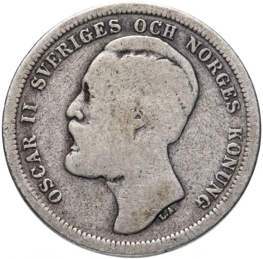 Швеция 1 крона (crown) 1883