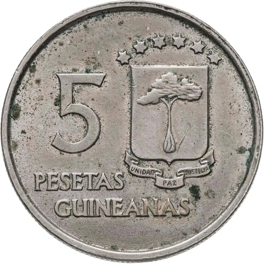 Экваториальная Гвинея 5 песет (pesetas) 1969