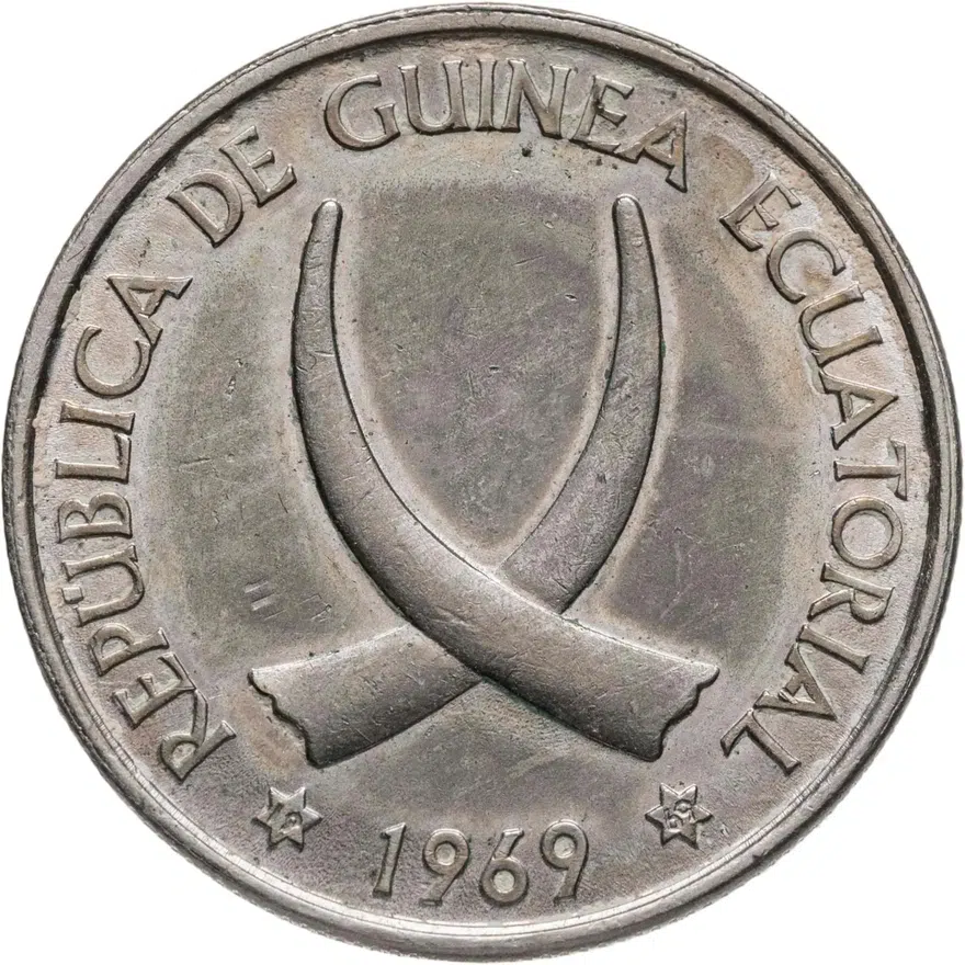 Экваториальная Гвинея 5 песет (pesetas) 1969, реверс