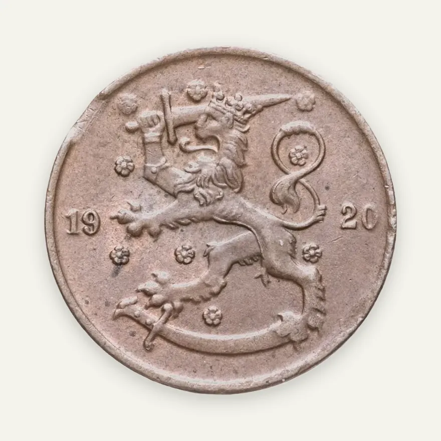 Финляндия  5 пенни (pennia) 1920, реверс