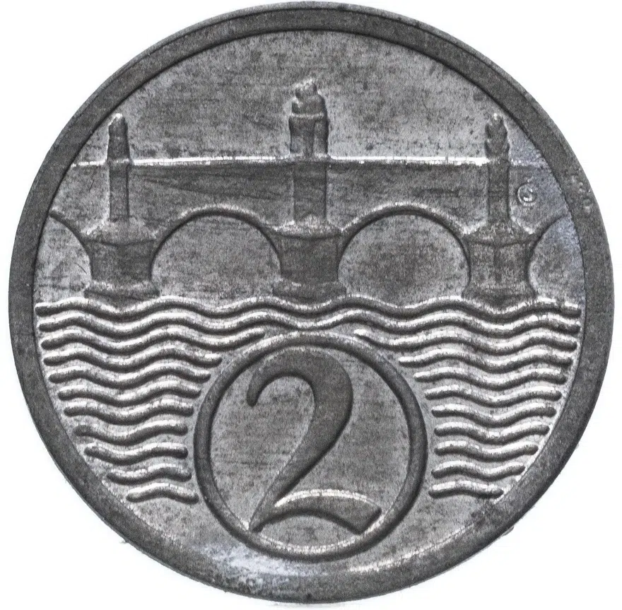 Чехословакия 2 геллера (halere) 1923, реверс