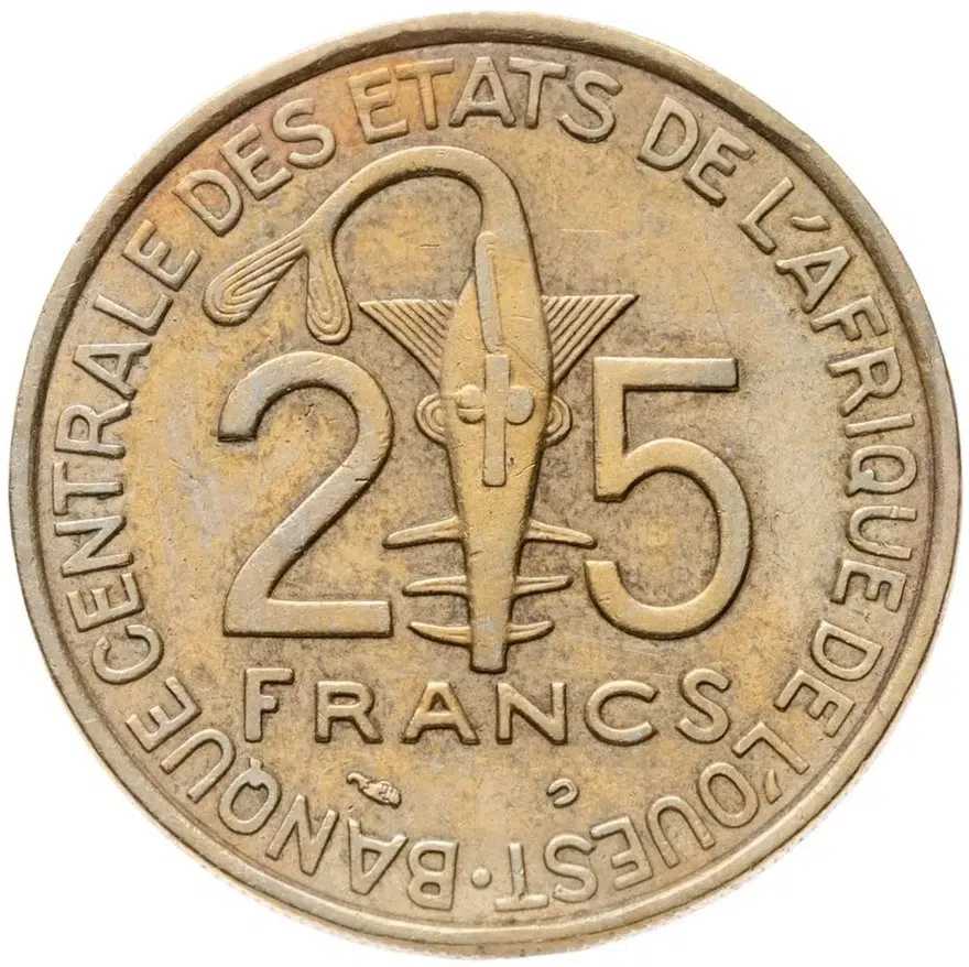 Западная Африка (BCEAO) 25 франков (francs) 2002