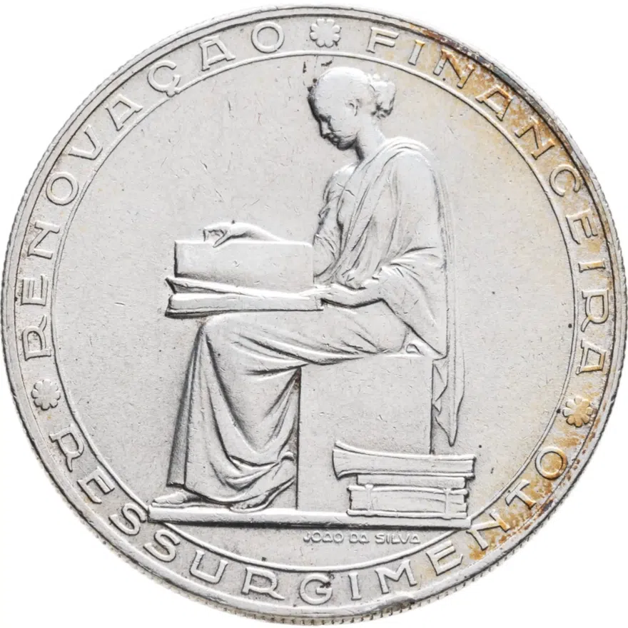 Португалия 20 эскудо (escudos) 1953  25 лет финансовой реформе