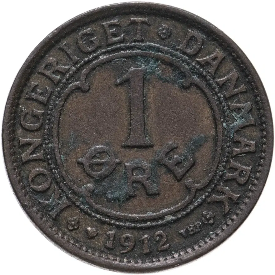 Дания 1 эре (ore) 1912