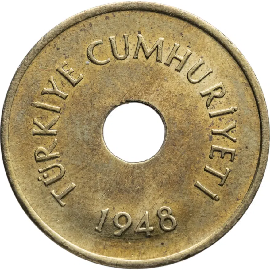 Турция 2 1/2 куруша (kurus) 1948