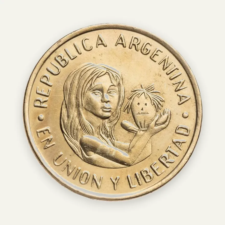 Аргентина 50 сентаво (centavos) 1996  50 лет ЮНИСЕФ, реверс