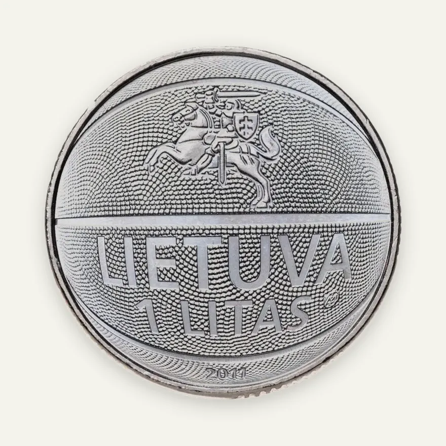 Литва 1 лит 2011 "Чемпионат Европы по баскетболу", реверс