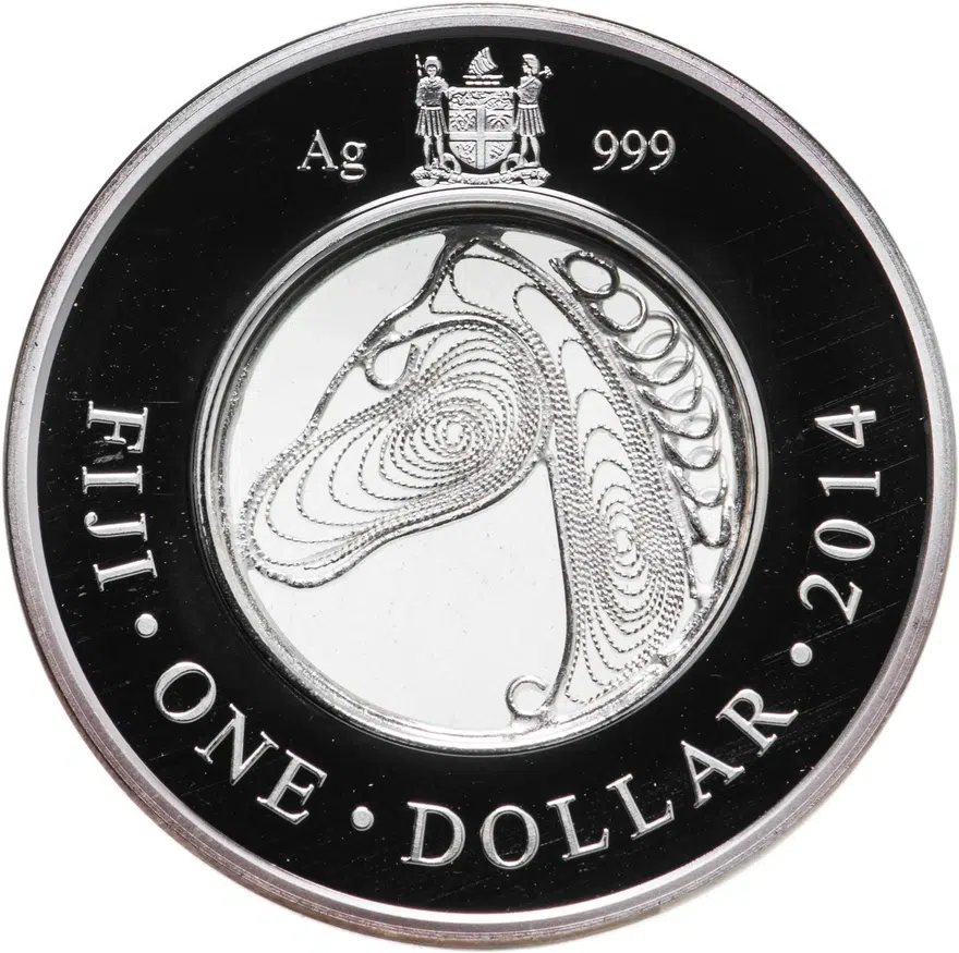 Фиджи 1 доллар (dollar) 2014  Китайский гороскоп - год лошади, реверс