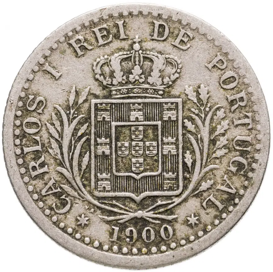 Португалия 100 рейс 1900, аверс