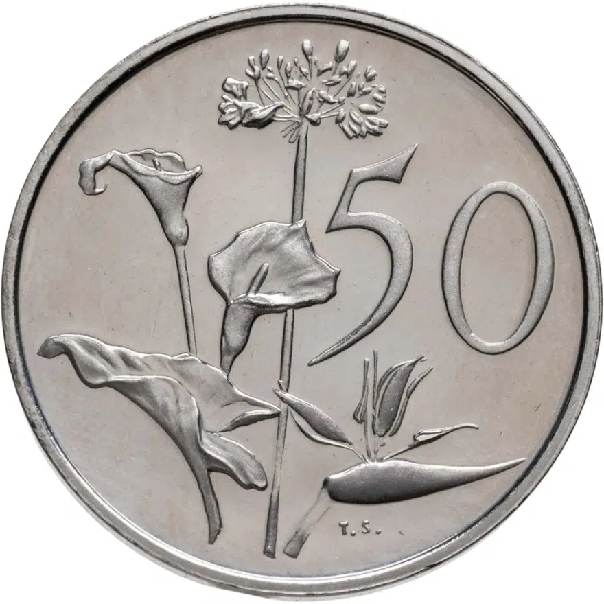 ЮАР 50 центов (cents) 1969  Надпись на английском языке - "SOUTH AFRICA", реверс