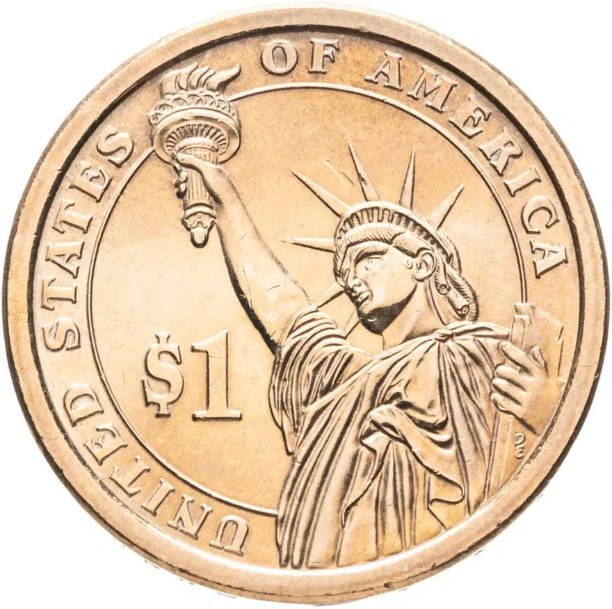 США 1 доллар (dollar) 2010 D Президент США - Авраам Линкольн (1861-1865) знак монетного двора: "D" - Денвер, реверс