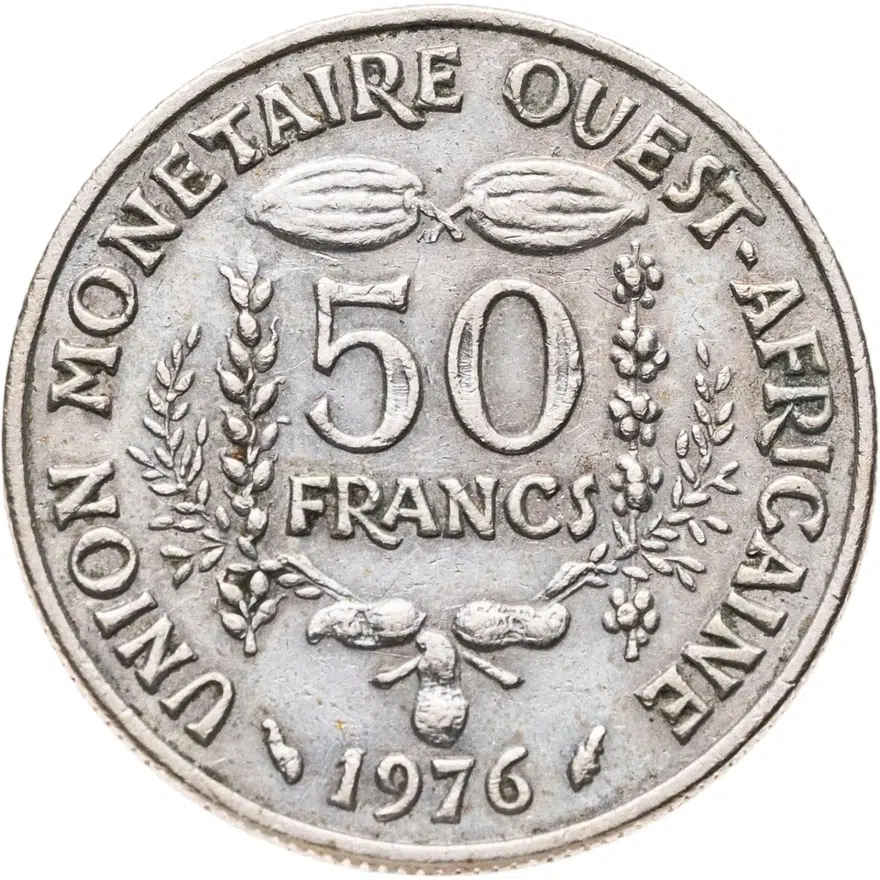 Западная Африка (BCEAO) 50 франков (francs) 1976, реверс
