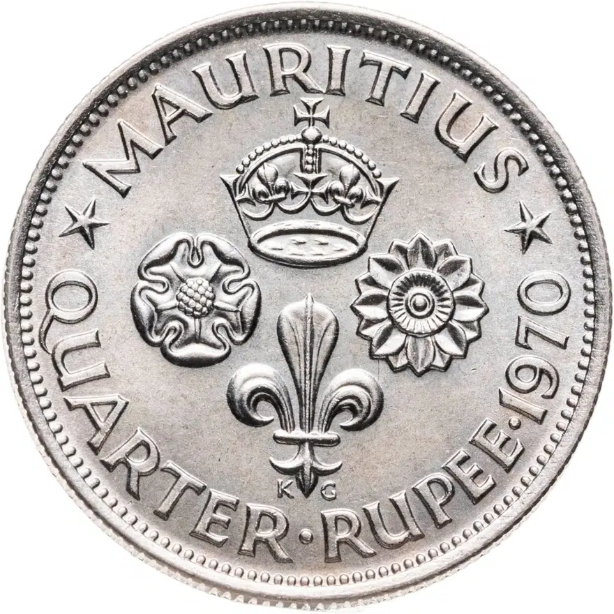 Маврикий 1/4 рупии (rupee) 1970