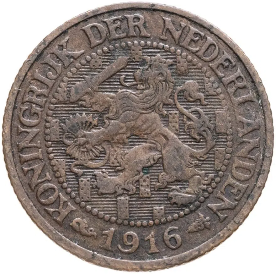 Нидерланды 1 цент (cent) 1916, реверс