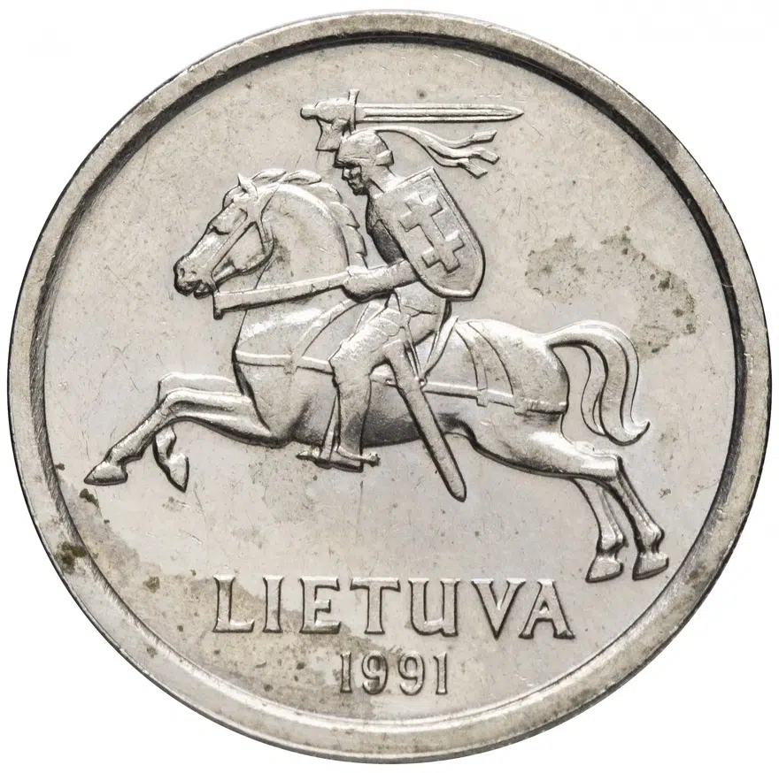 Литва 1 лит (litas) 1991, реверс
