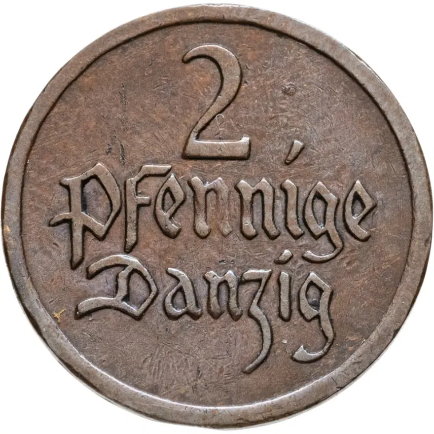 Данциг 2 пфеннига (pfennig) 1926