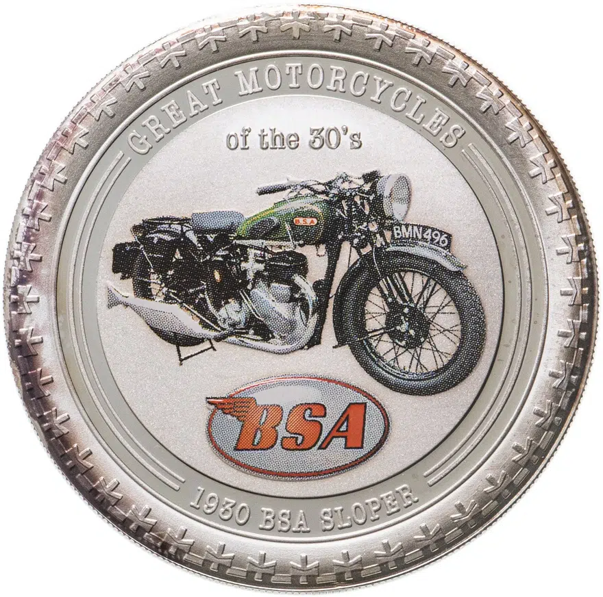 Острова Кука 2 доллара (dollars) 2007 "Мотоциклы - BSA Sloper" в буклете