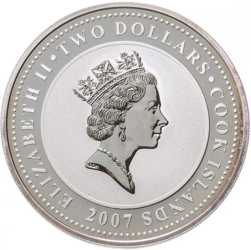 Острова Кука 2 доллара (dollars) 2007 "Мотоциклы - BSA Sloper" в буклете, реверс