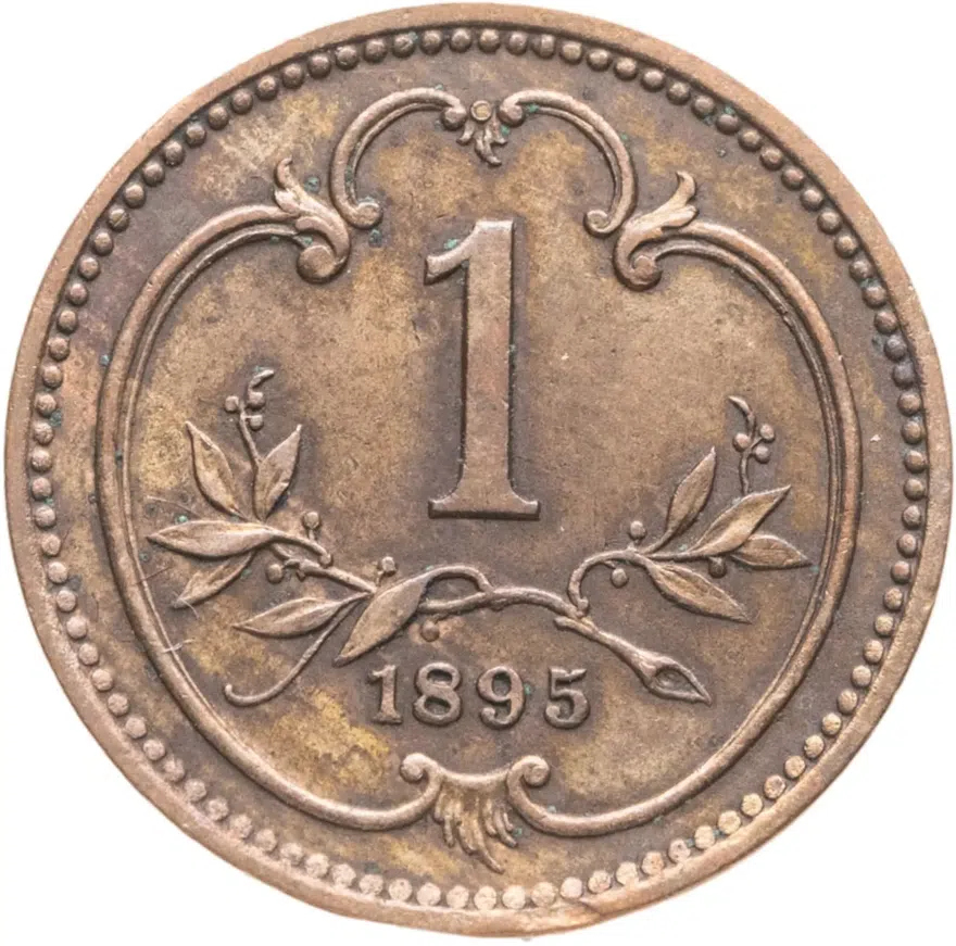 Австрия 1 геллер (heller) 1895