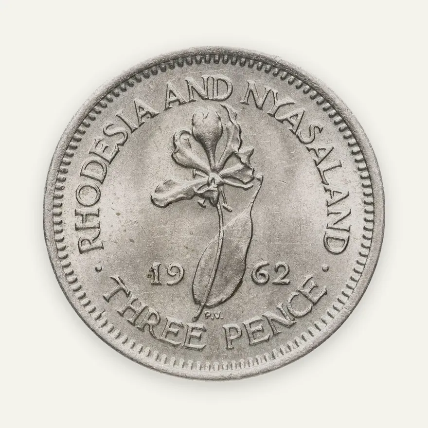 Родезия и Ньясленд 3 пенса (pence) 1962, реверс