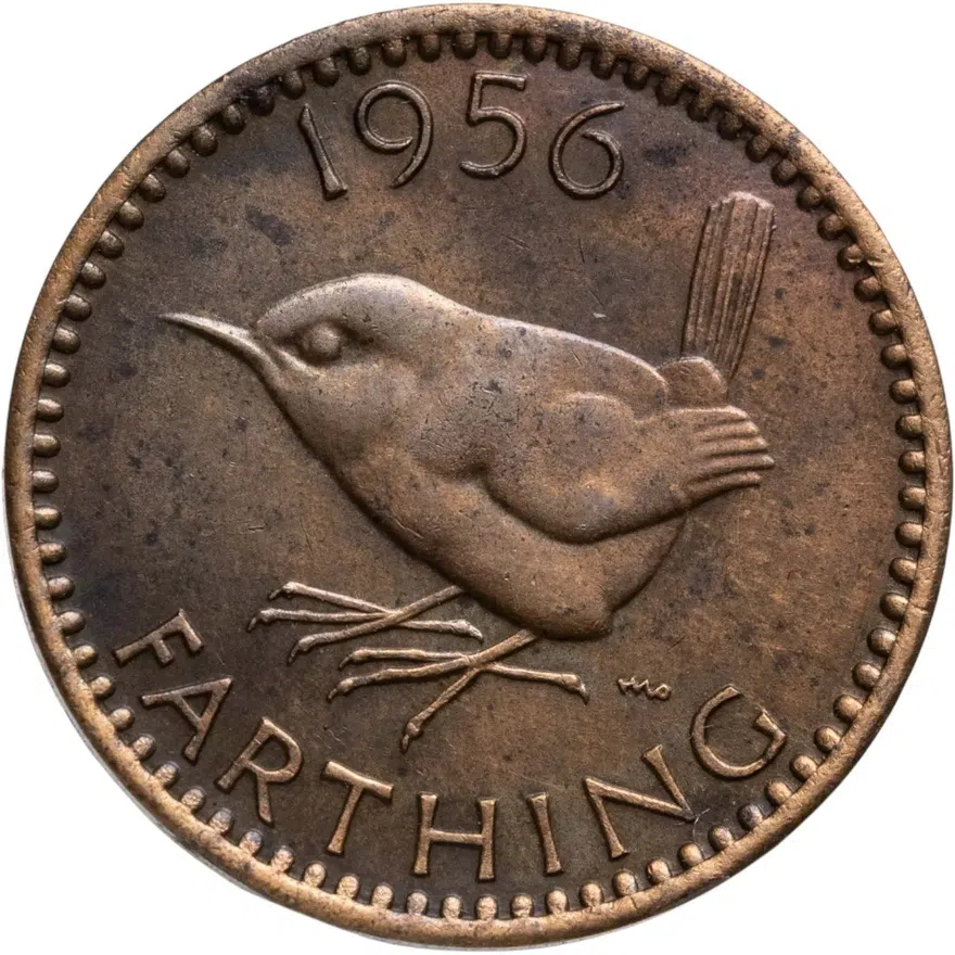 Великобритания 1 фартинг (farthing) 1956, аверс