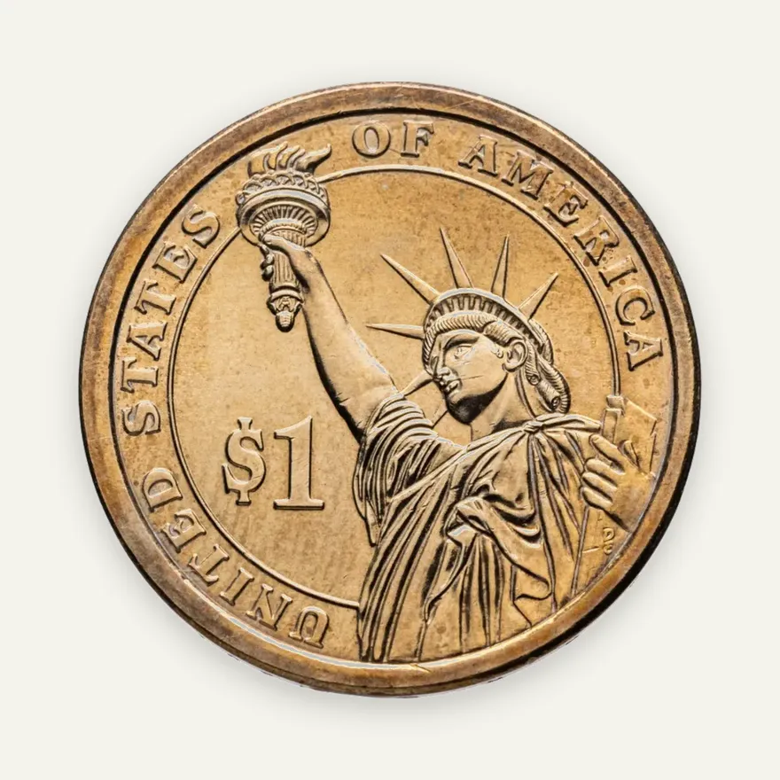 США 1 доллар (dollar) 2013 D Президент США - Томас Вудро Вильсон (1913–1921) знак монетного двора: "D" - Денвер