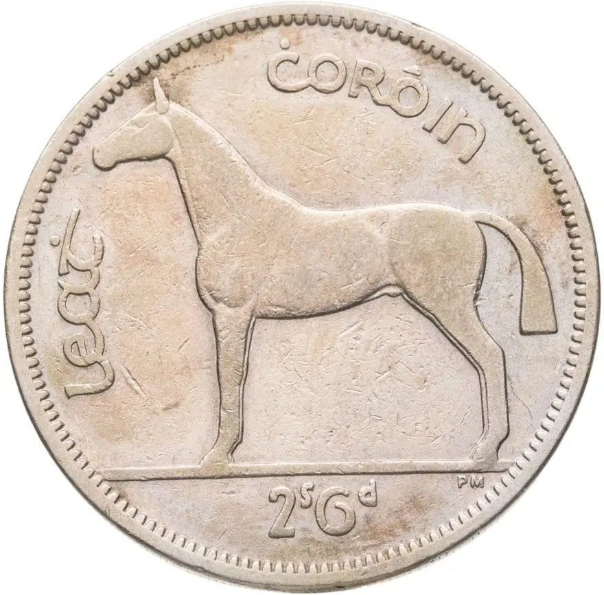 Ирландия 1/2 кроны (crown) 1955, реверс