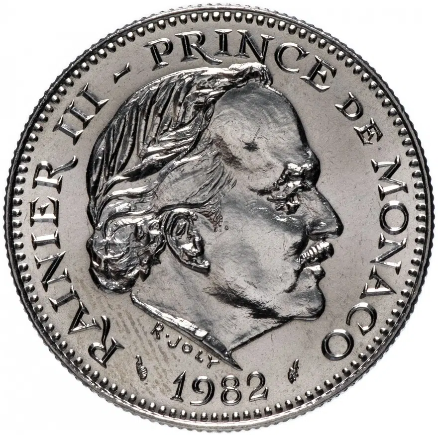 Монако 5 франков (francs) 1982