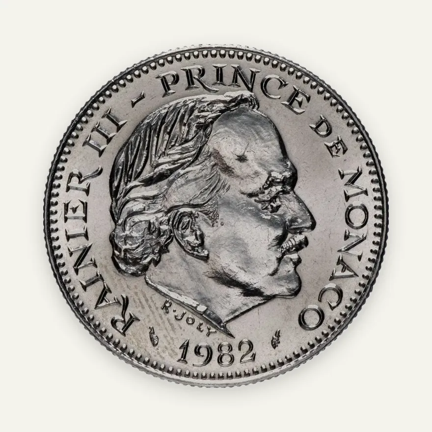 Монако 5 франков (francs) 1982, реверс