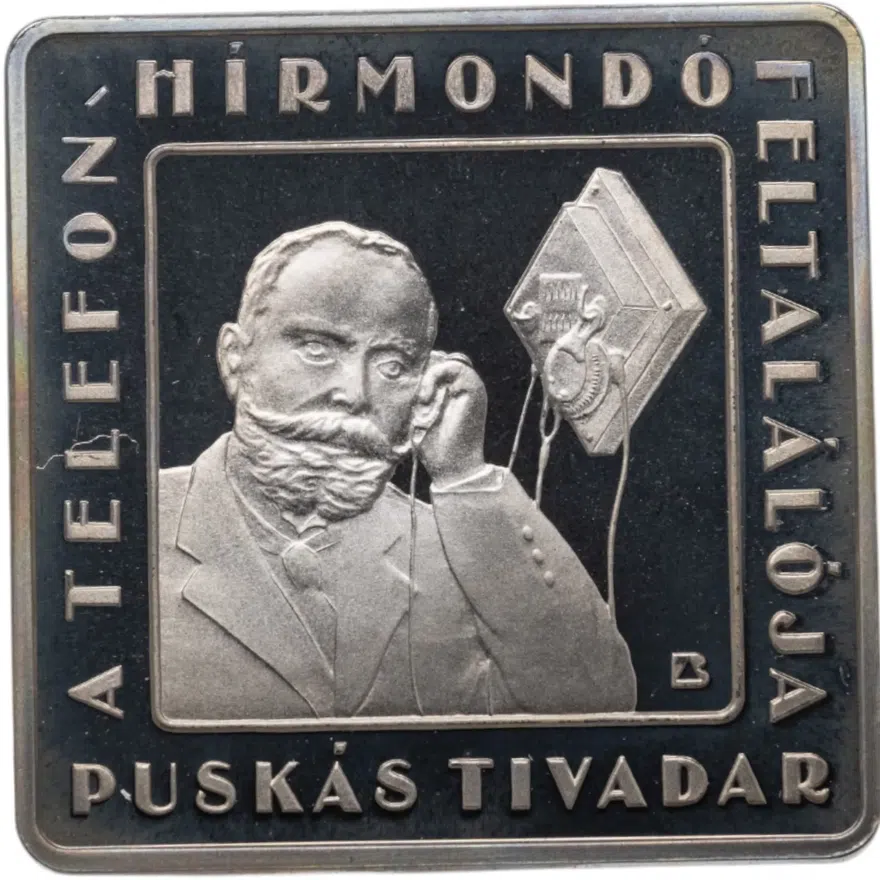 Венгрия 1000 форинтов (forint) 2008  115 лет новостной службе "Telefon Hírmondó", реверс