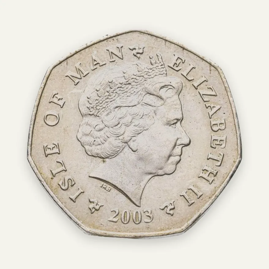 Остров Мэн 50 пенсов (pence) 2003 "Христианство", реверс