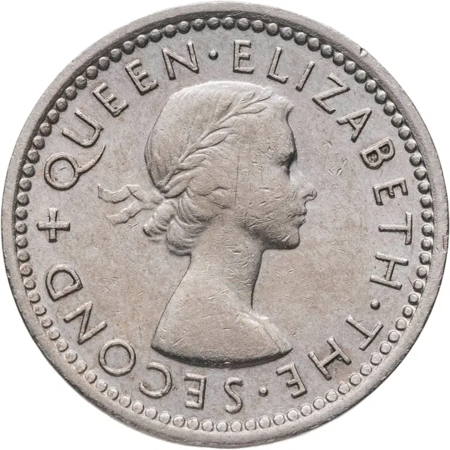 Новая Зеландия 3 пенса (pence) 1953, реверс