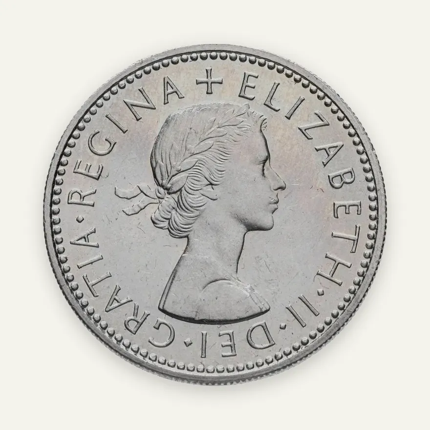 Великобритания 1 шиллинг (shilling) 1970 Английский герб - 3 льва внутри коронованного щита, аверс