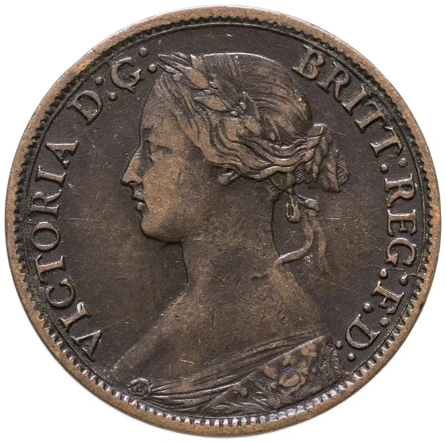 Великобритания 1 фартинг (farthing) 1865