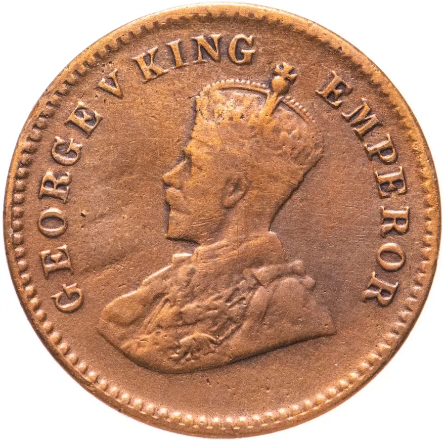 Индия (Британская) 1/12 анны (anna) 1931, реверс