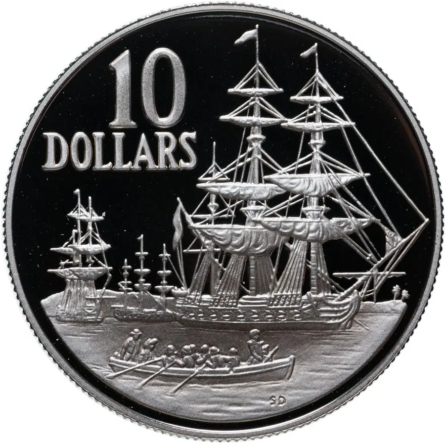 Австралия 10 долларов (dollars) 1988 "200 лет высадке Артура Филлипа"