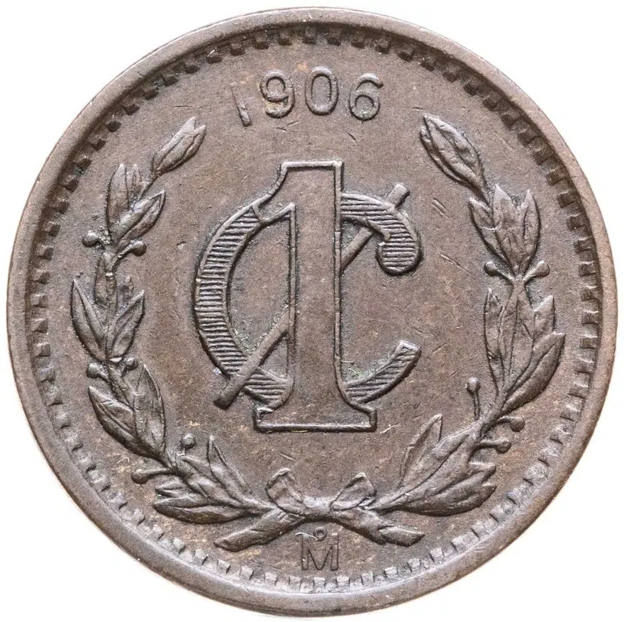 Мексика 1 сентаво (centavo) 1906, реверс