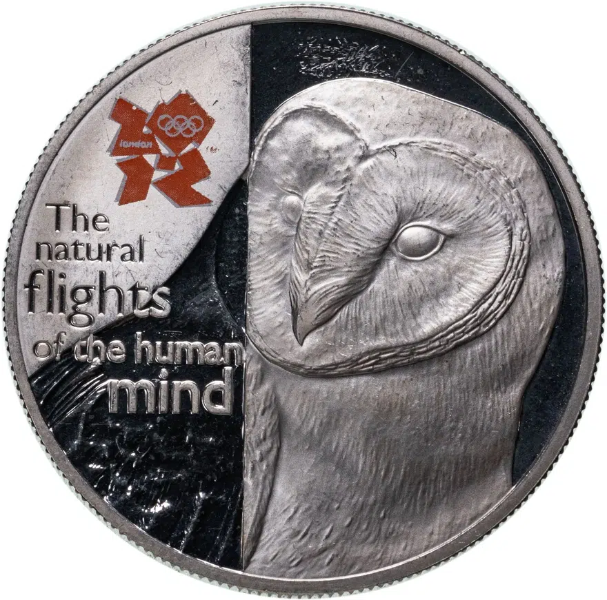 Великобритания 5 фунтов (pounds) 2010  XXX летние Олимпийские Игры. Празднование в Британии - Британская фауна, аверс