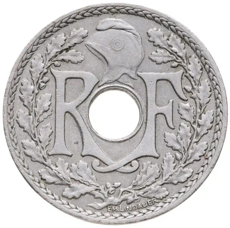Франция 10 сантимов (centimes) 1932, реверс