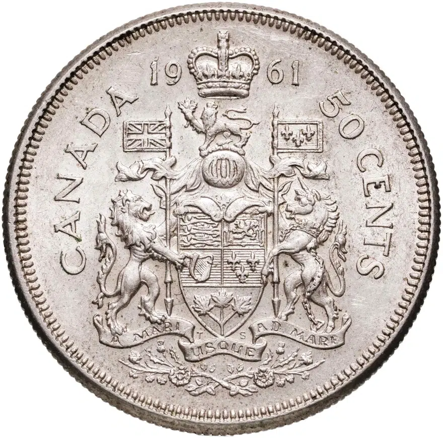 Канада 50 центов (cents) 1961