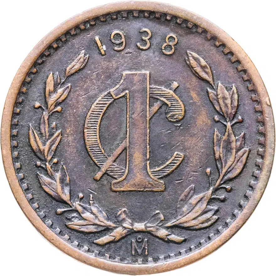 Мексика 1 сентаво (centavo) 1938, аверс