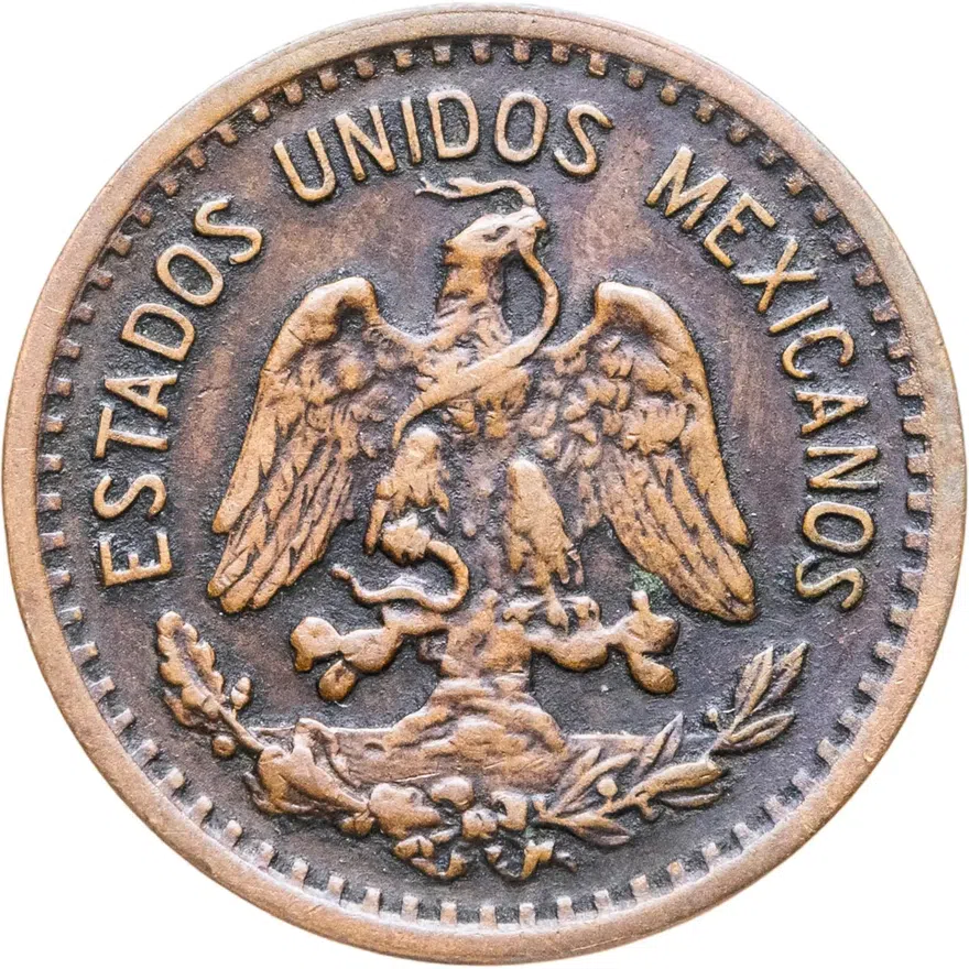 Мексика 1 сентаво (centavo) 1938, реверс
