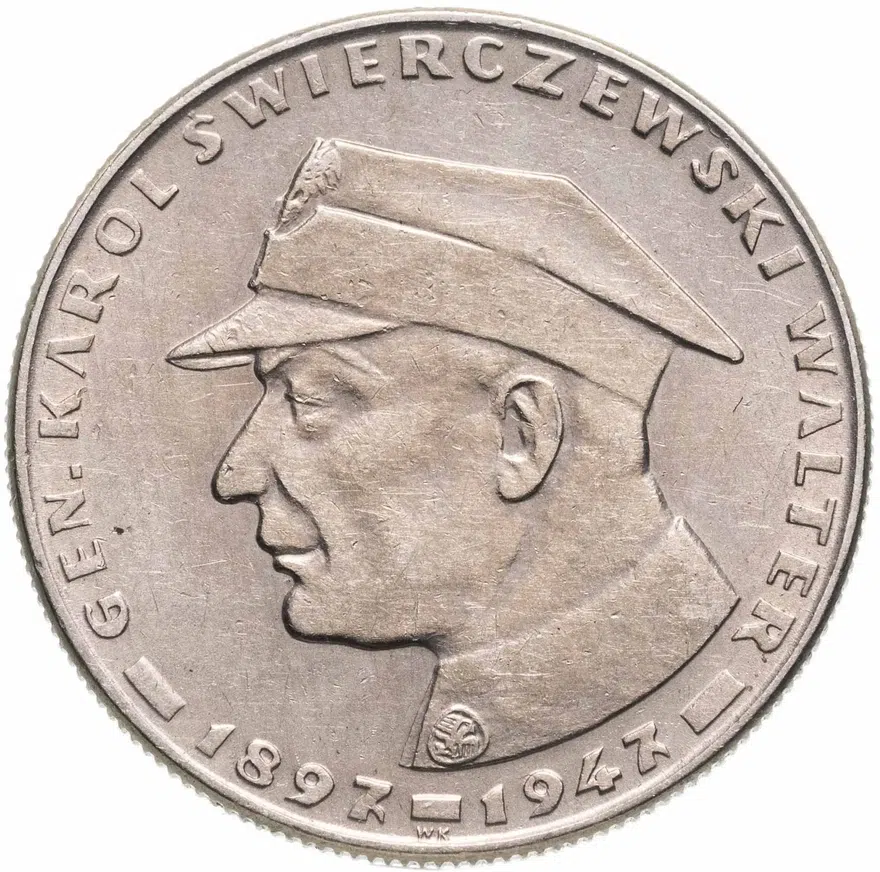 Польша 10 злотых (zlotych) 1967  20 лет со дня смерти Кароля Сверчевского, аверс