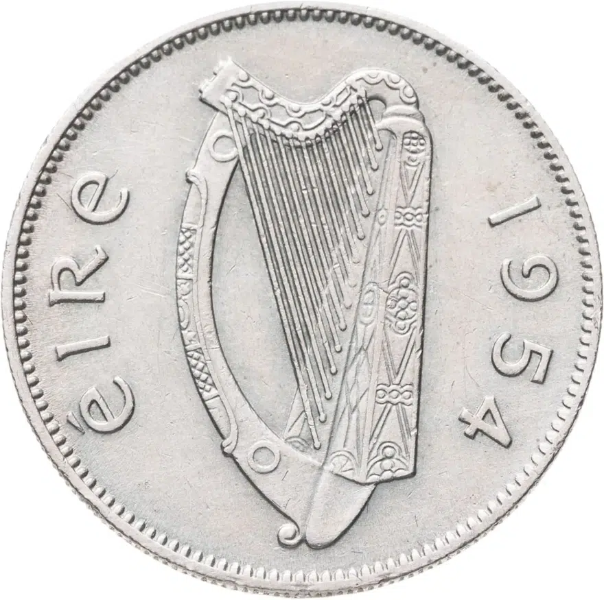 Ирландия 1 шиллинг (shilling) 1954, реверс