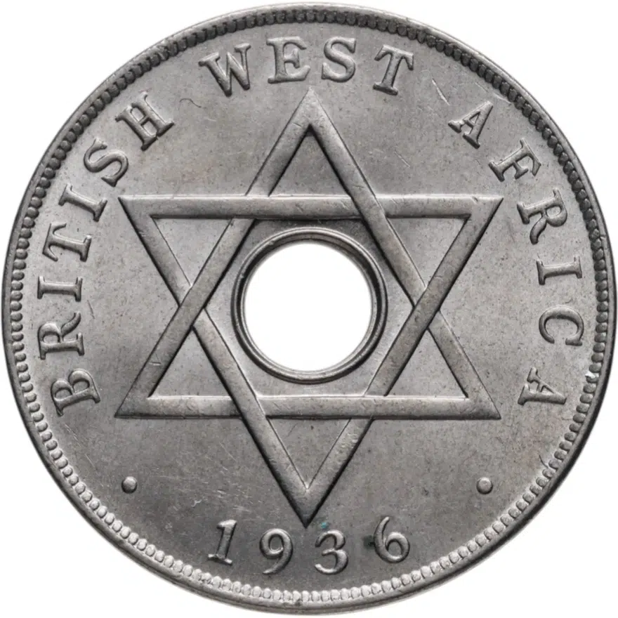Британская Западная Африка  1 пенни (penny) 1936 KN Эдуард VIII