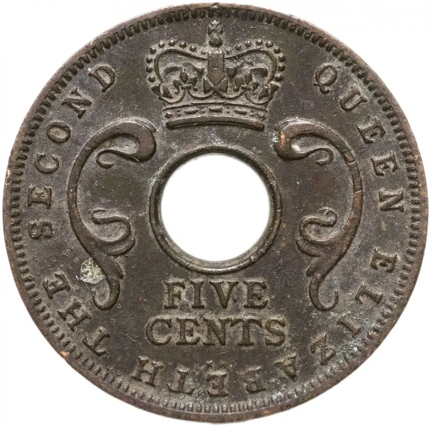 Британская Восточная Африка 5 центов (cents) 1956