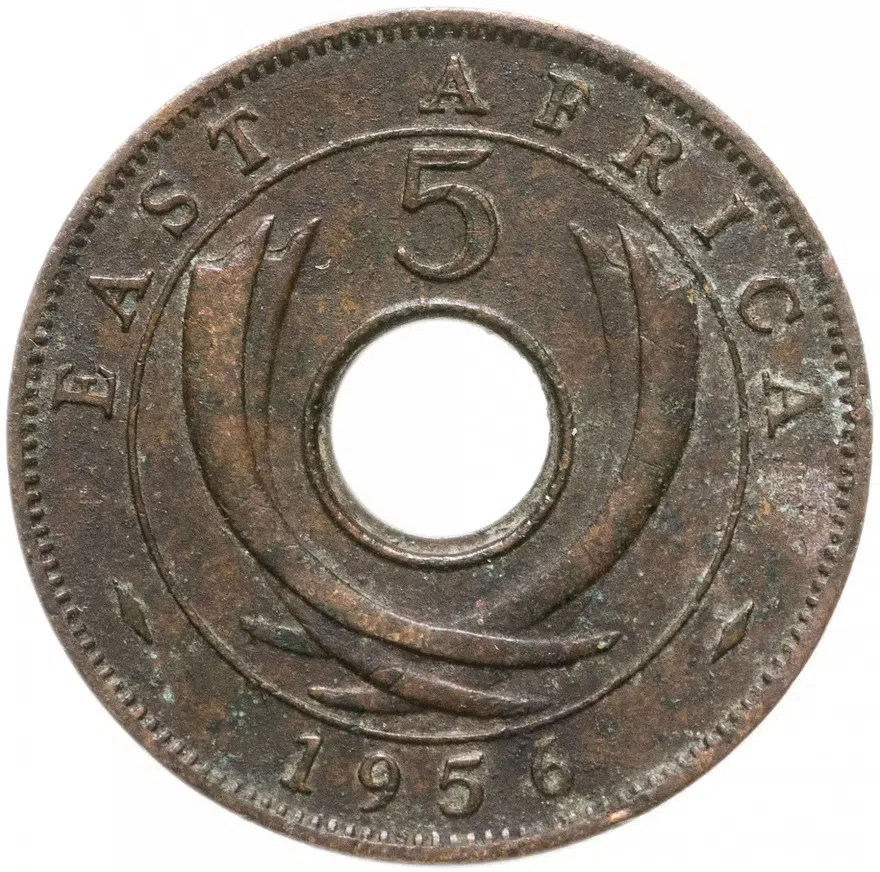 Британская Восточная Африка 5 центов (cents) 1956, реверс