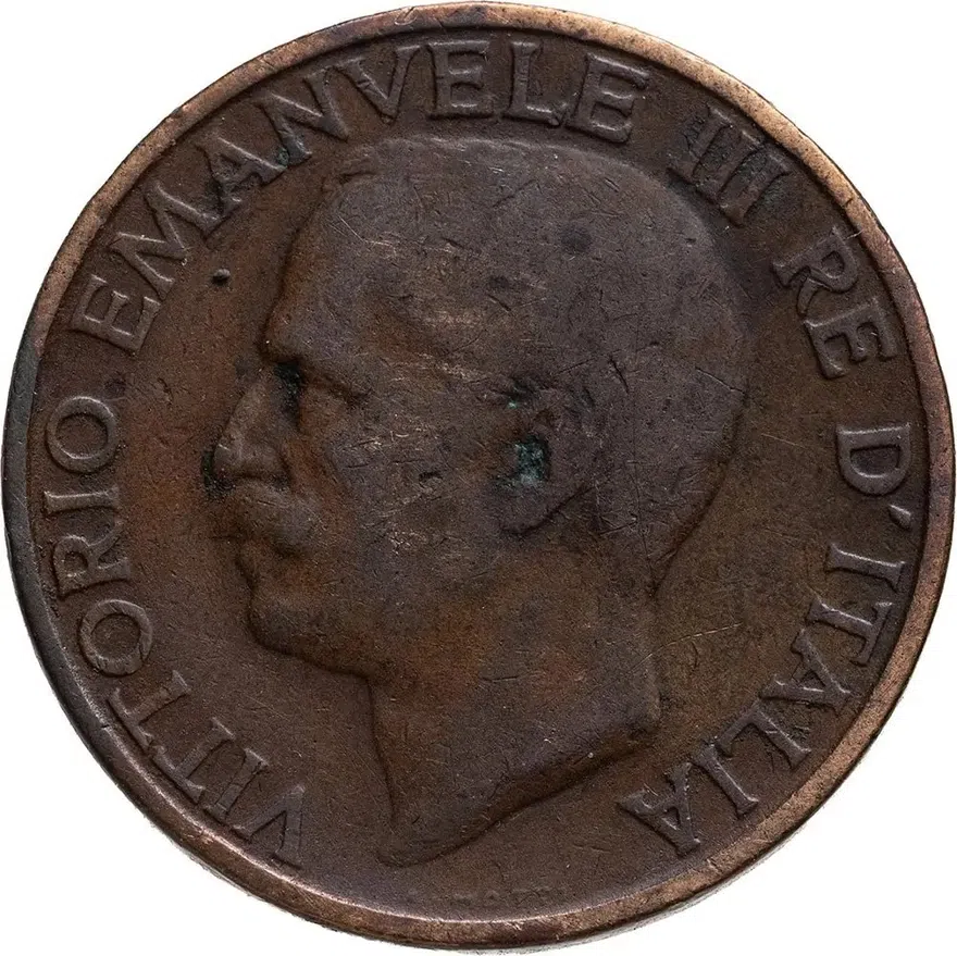 Италия 10 чентезимо (centesimi) 1934, аверс