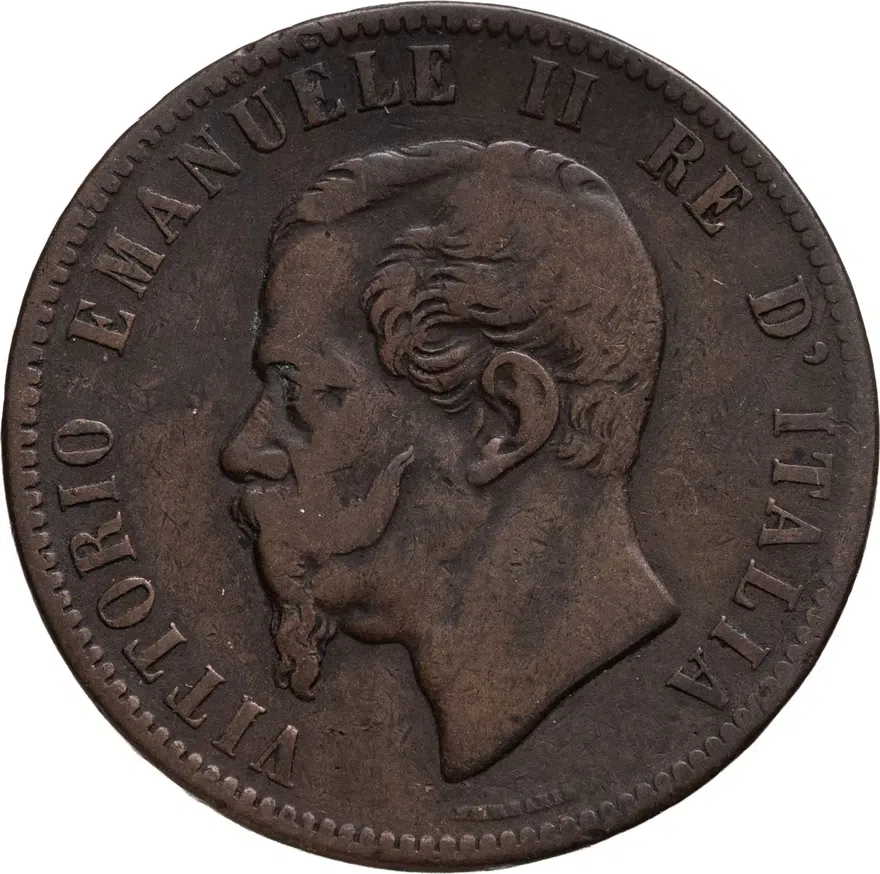 Италия 10 чентезимо (centesimi) 1863